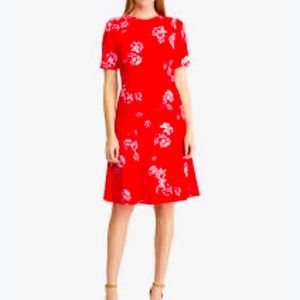 NWTO Ralph Lauren Beautiful Red and White Floral Dress Size 8